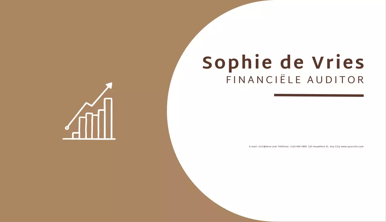 bruin minimaal visitekaartje