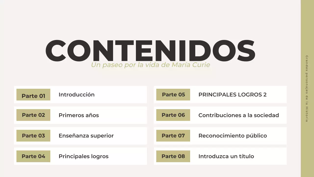 presentación de la historia de grey classic