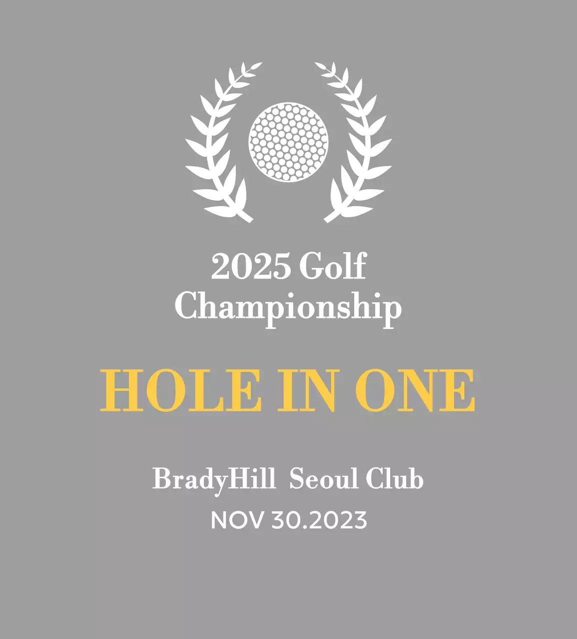 A classic golf tournament trophy featuring a laurel wreath wrapped around a golf ball.