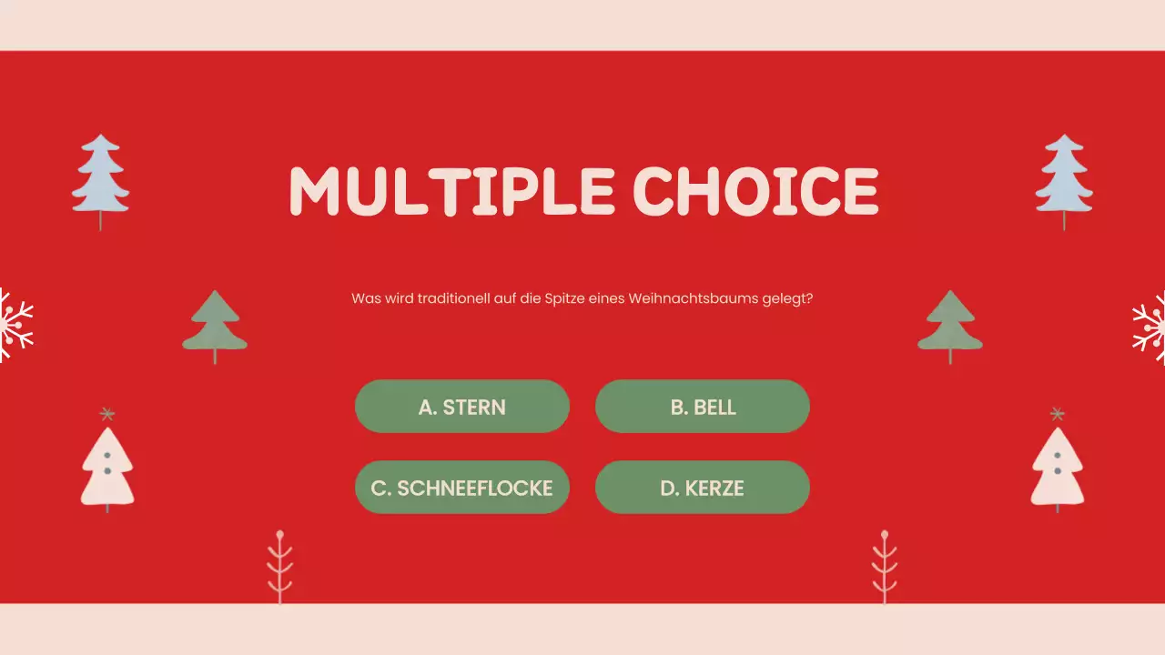 Rote Retro-Weihnachtspräsentation