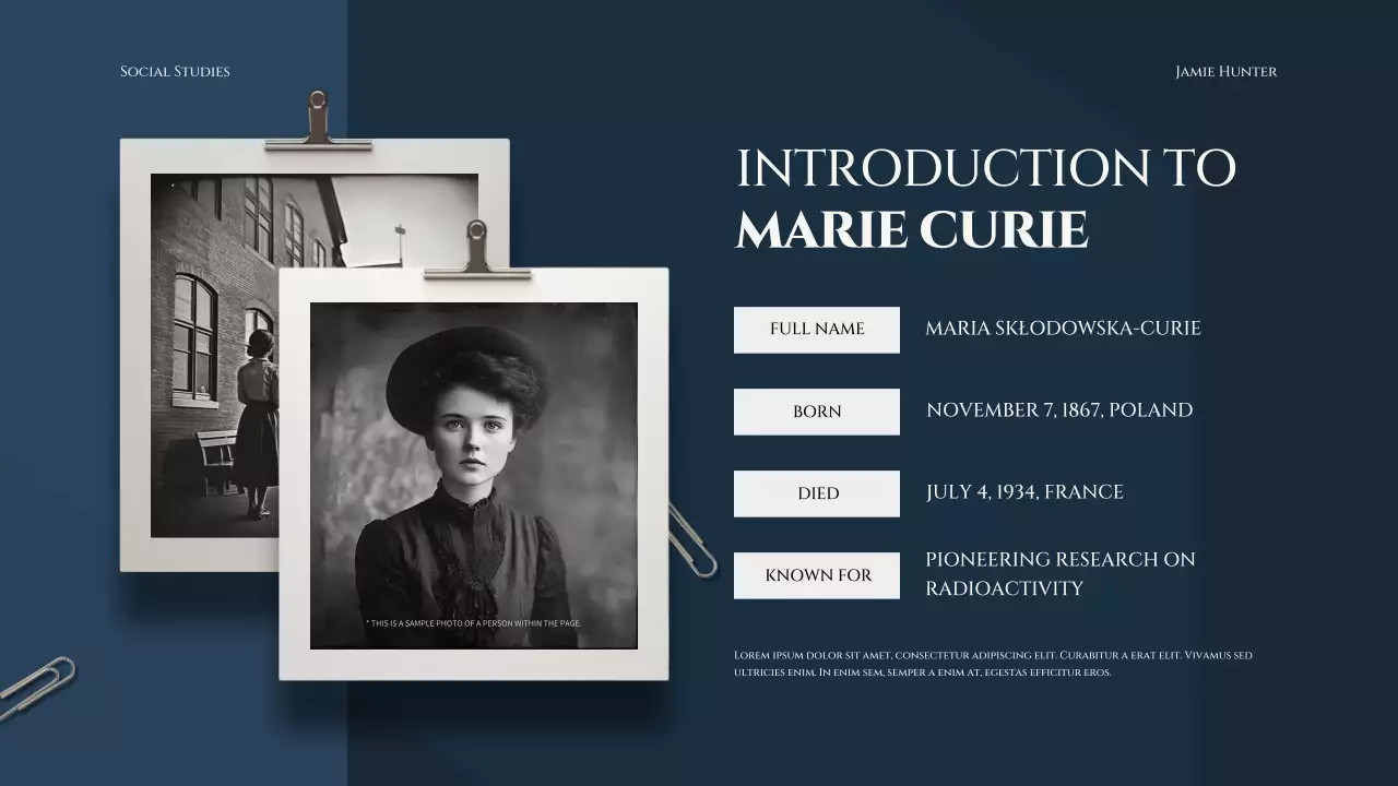 Blue Modern Scientist Lecture Presentation