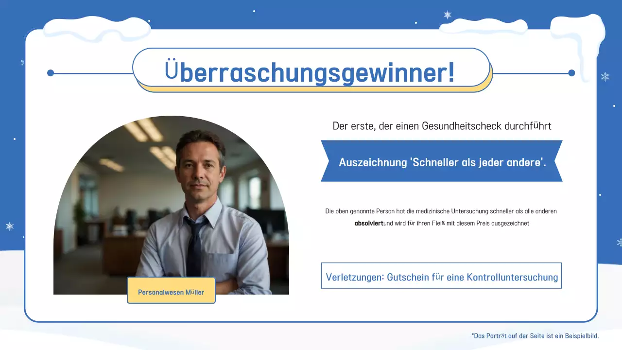 Eine blau-rosa Veranstaltungsankündigung zum Jahresende