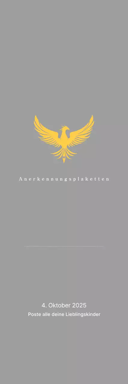 Klassische Golfturnier-Trophäe mit buntem Phönix-Dekor