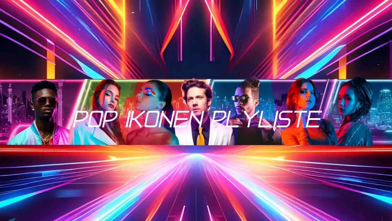 Neon-Popmusik-Wiedergabeliste