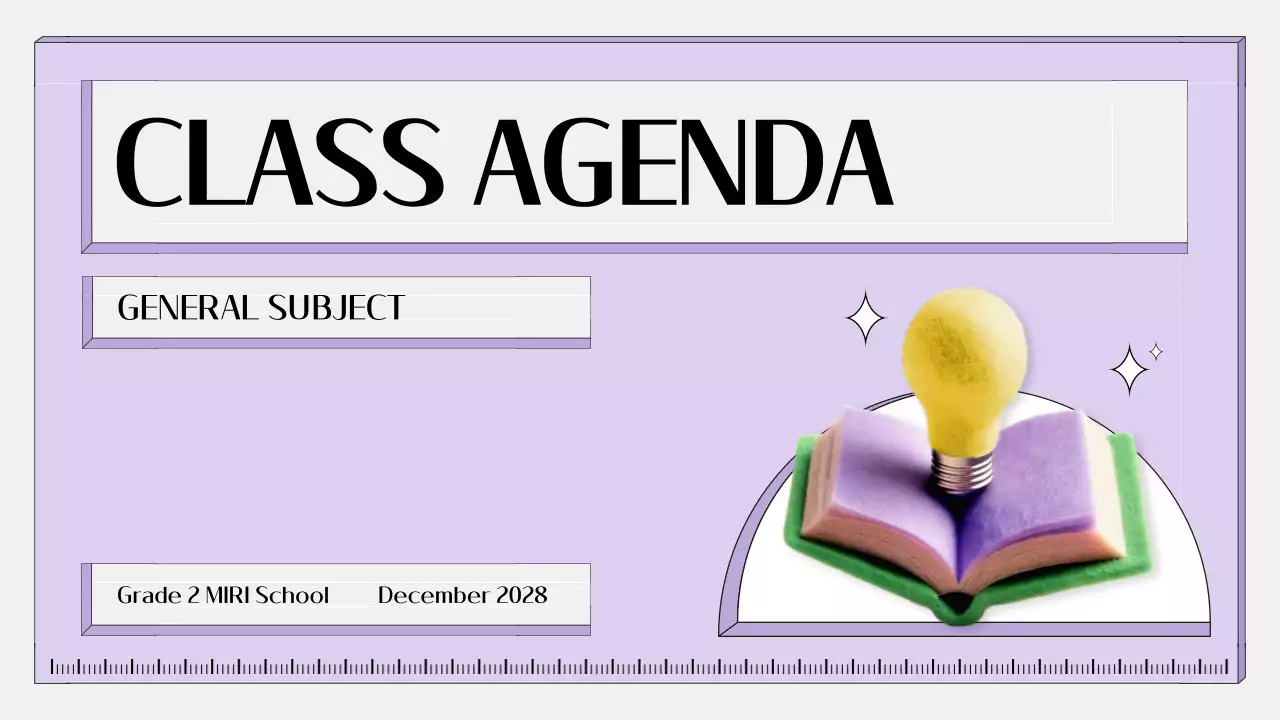 Presentasi Agenda Kelas Minimal Ungu
