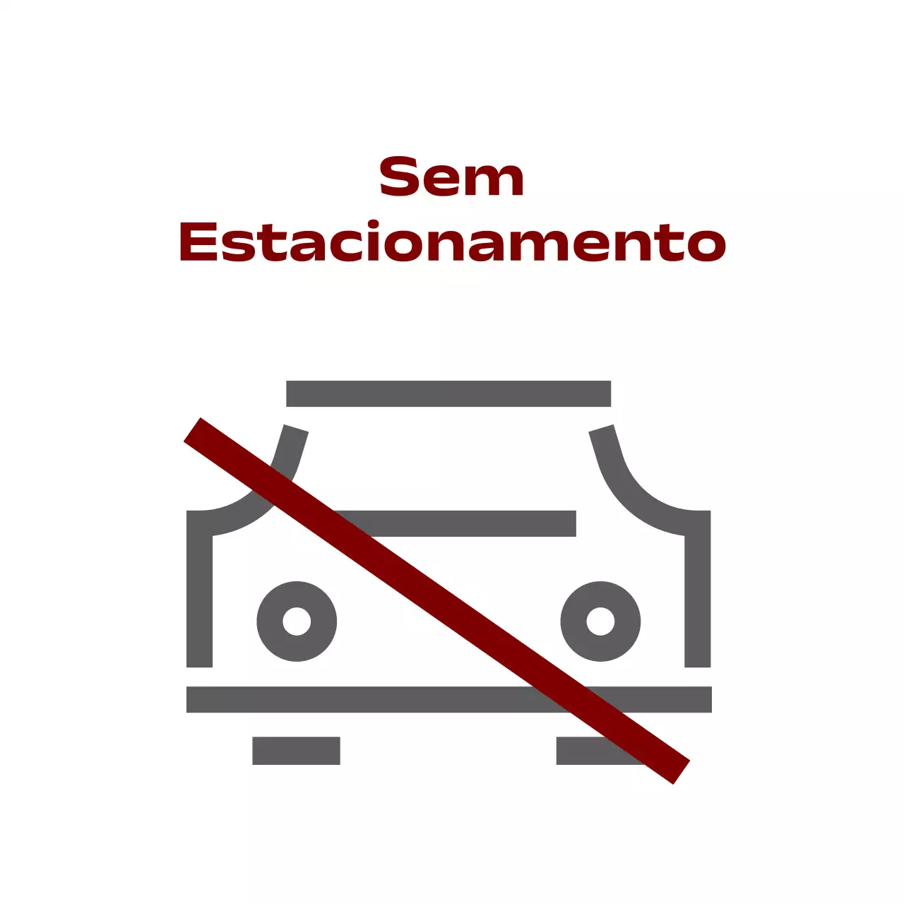 Sinais modernos vermelhos de proibição de estacionamento