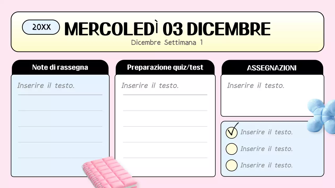 agenda di classe rosa di tendenza