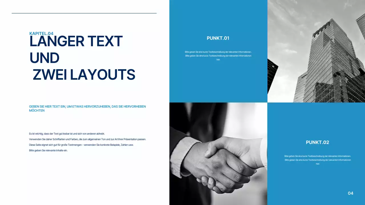 Ein einfacher globaler Geschäftsplan in Weiß und Blau