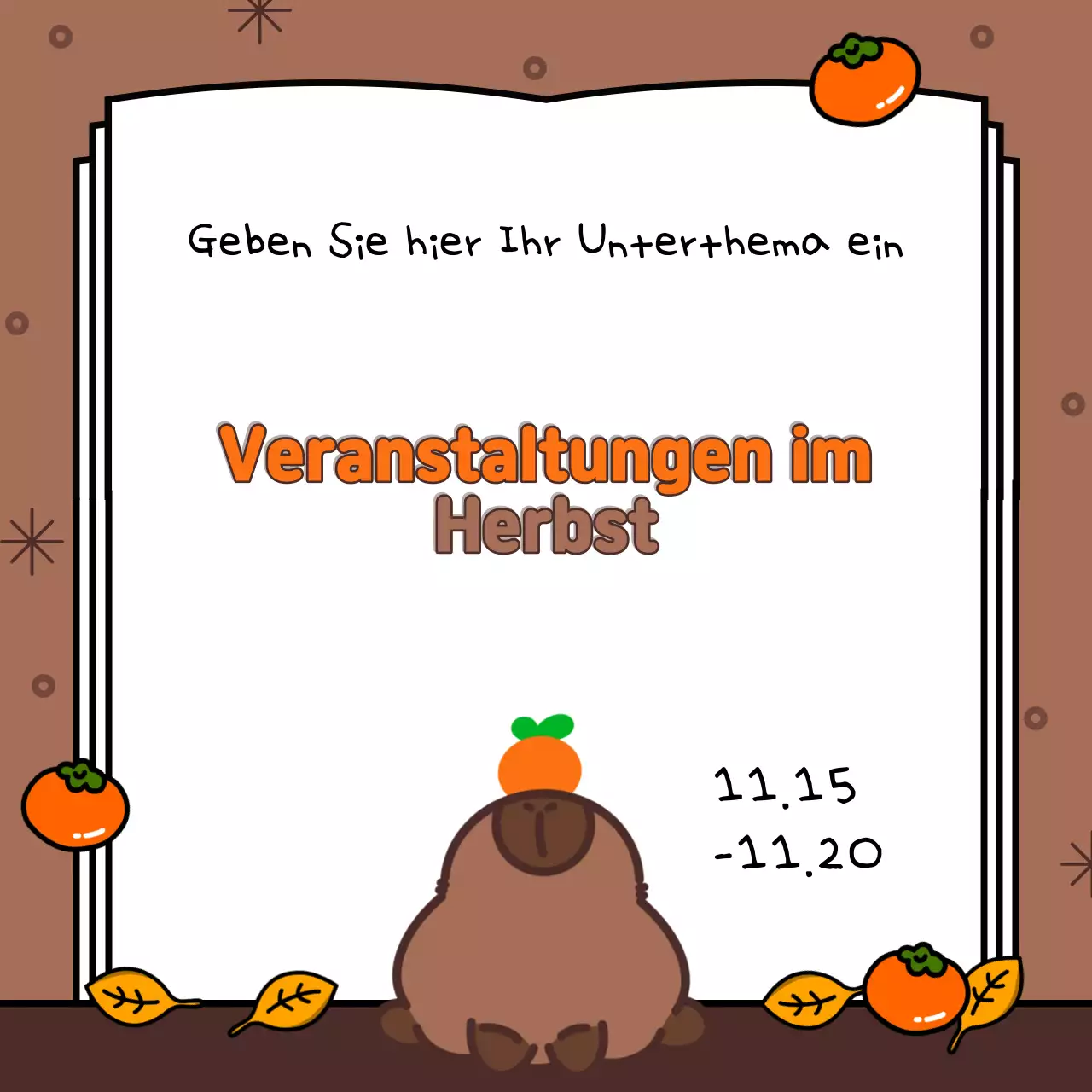 Herbstliches Gewand in Braun- und Orangetönen