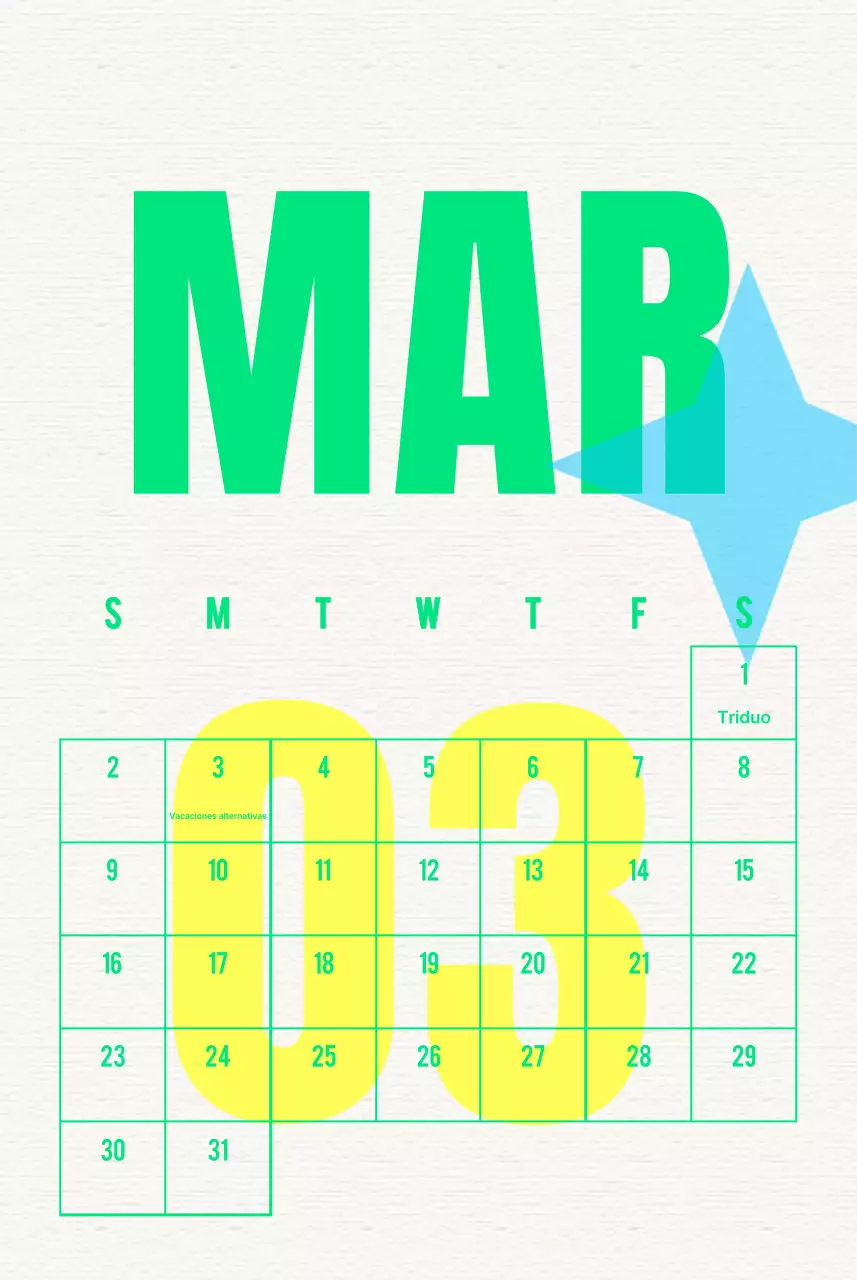 Calendario Vintage Celebrate Blue