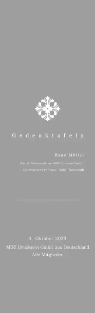 Klassische Auftragsplakette mit Muster