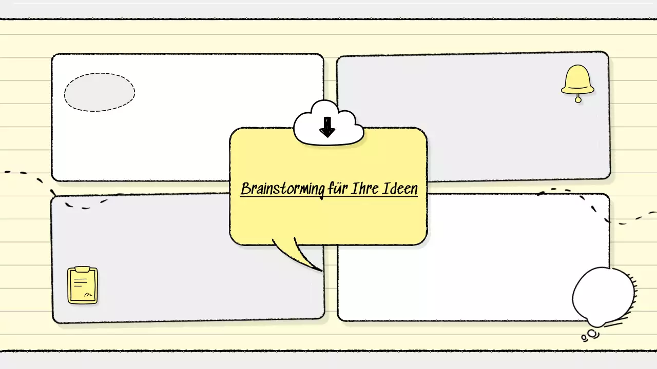 gelber Leitfaden für modernes Brainstorming