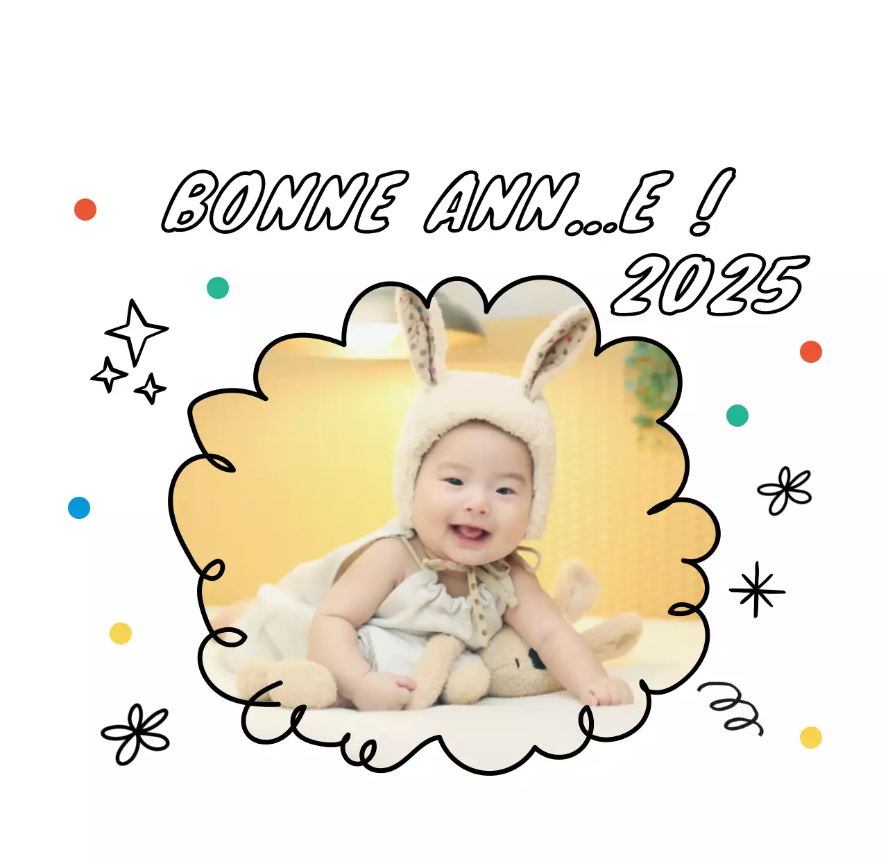 Calendrier du Nouvel An blanc et cosy