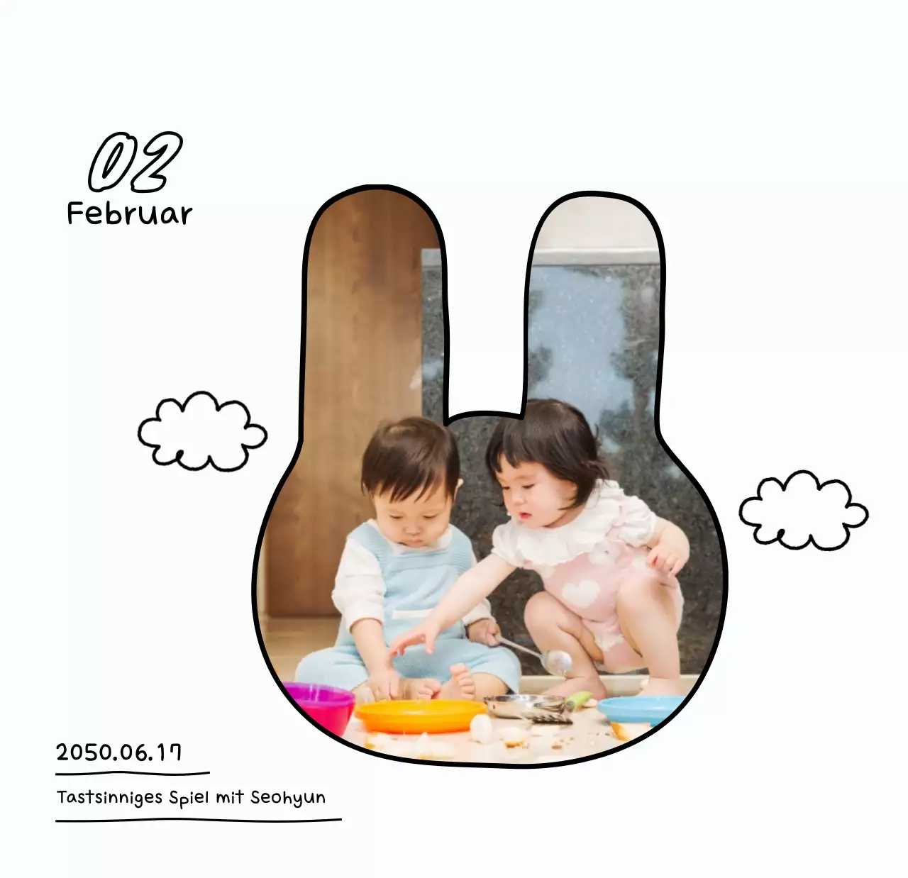 Weißer gemütlicher Neujahrskalender