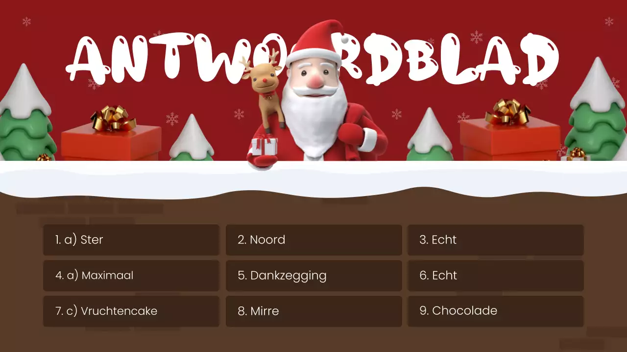 rode feestelijke vakantie quiz gids