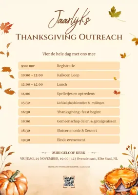 warme herfst jaarlijkse thanksgiving outreach