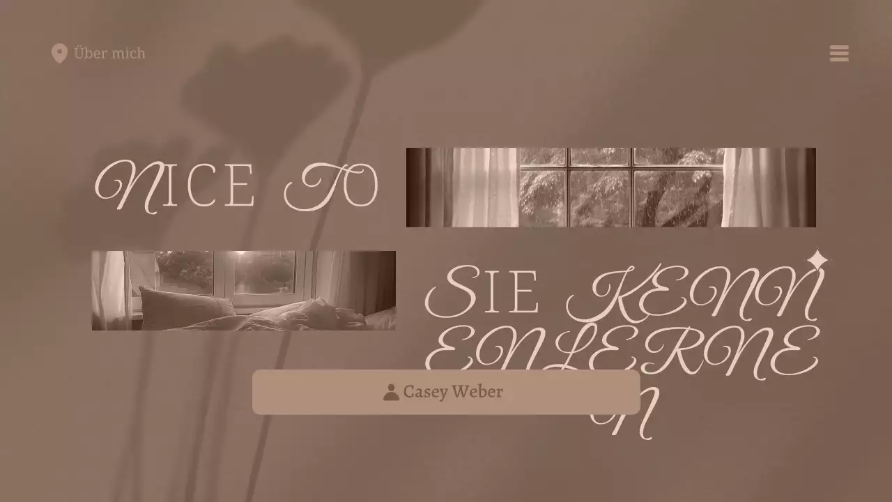 beige modernes Profil Layout