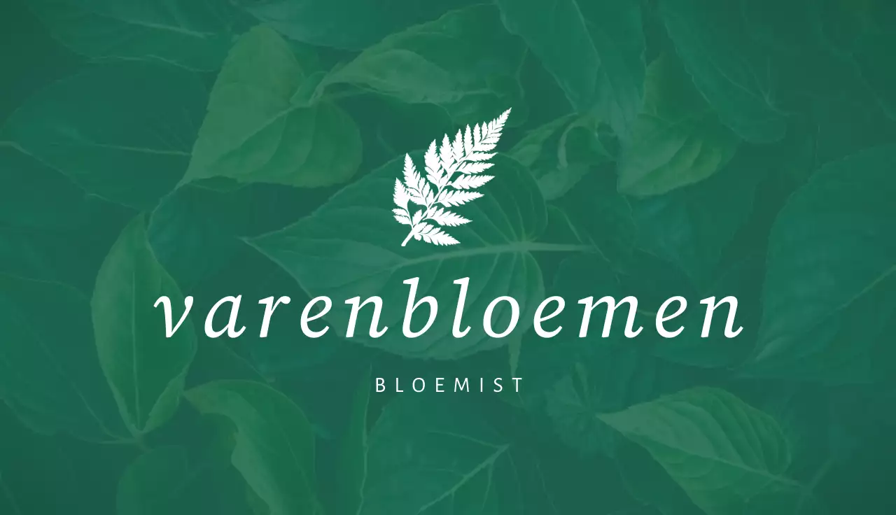 groene minimalistische bloemistenkaart