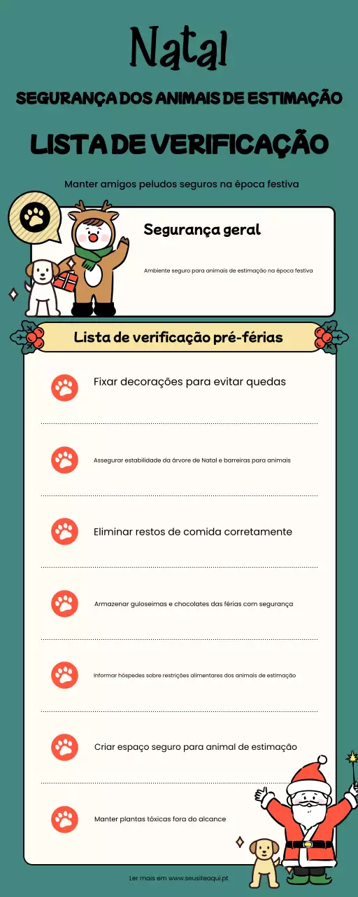 lista de controlo do animal de estimação verde e brincalhão