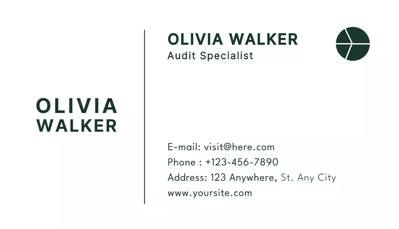 Green Simple Business Card