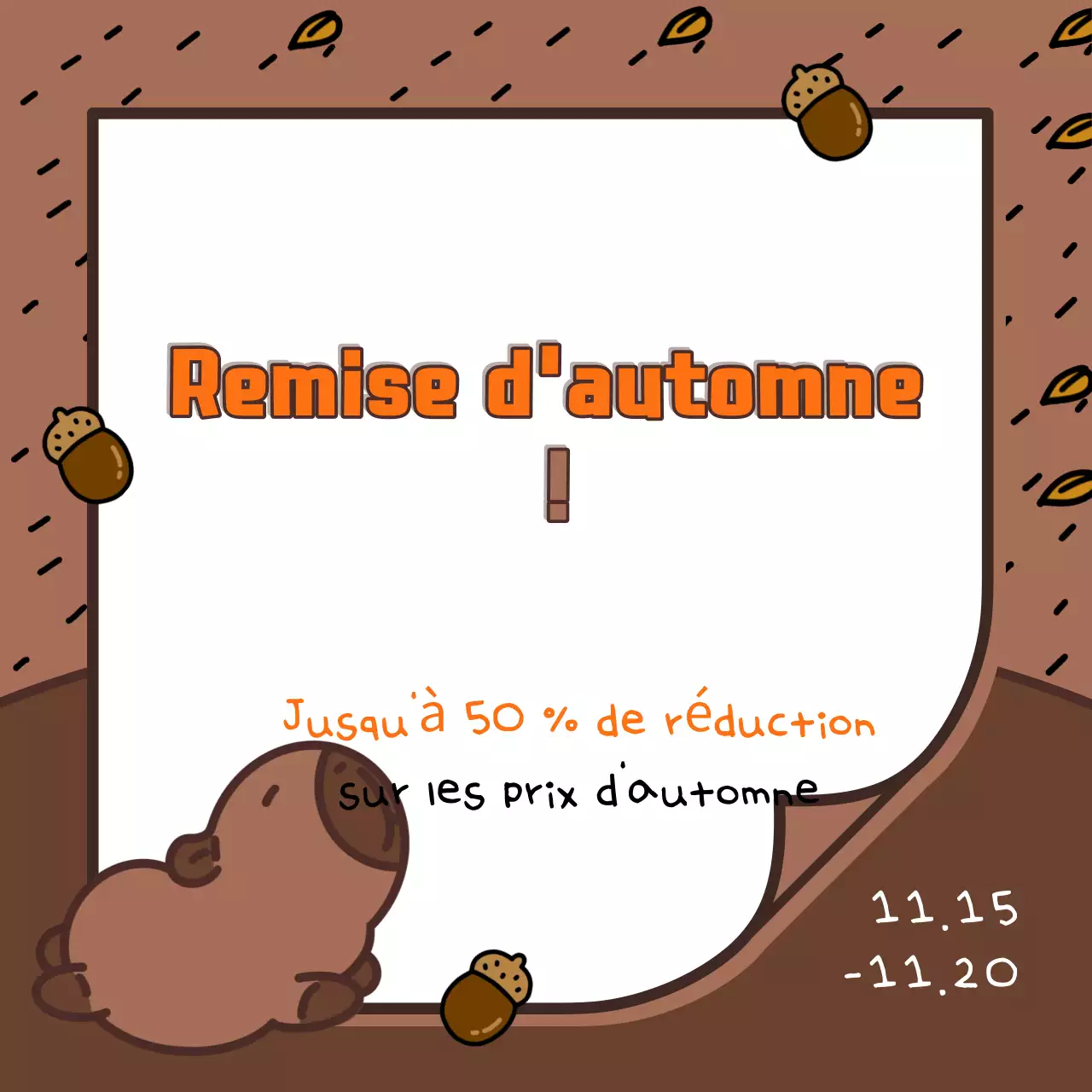 Couverture automnale dans les tons bruns et orangés