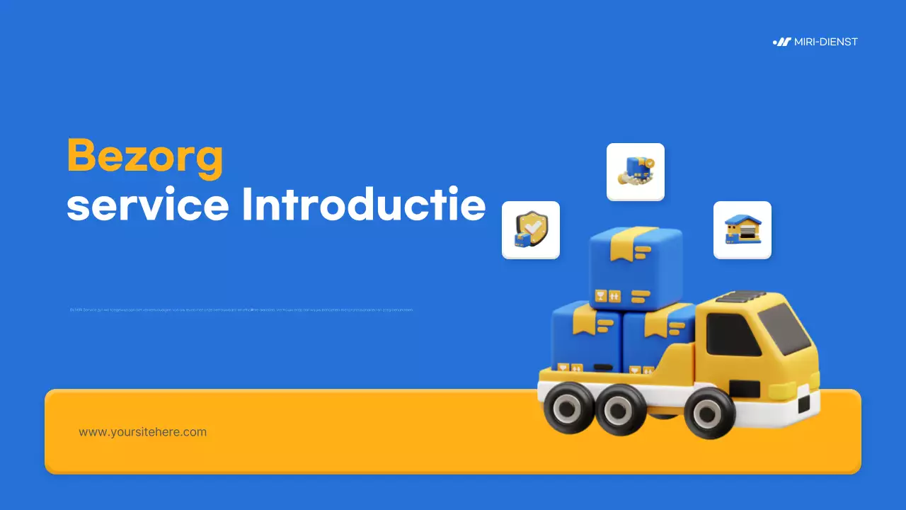 blauw modern leveringsbericht