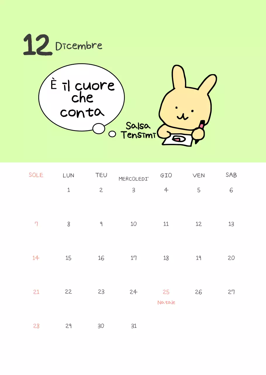 Calendario giallo semplice del lavoratore d'ufficio