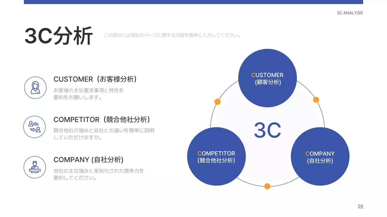 青 シンプル マーケティング プレゼンテーション