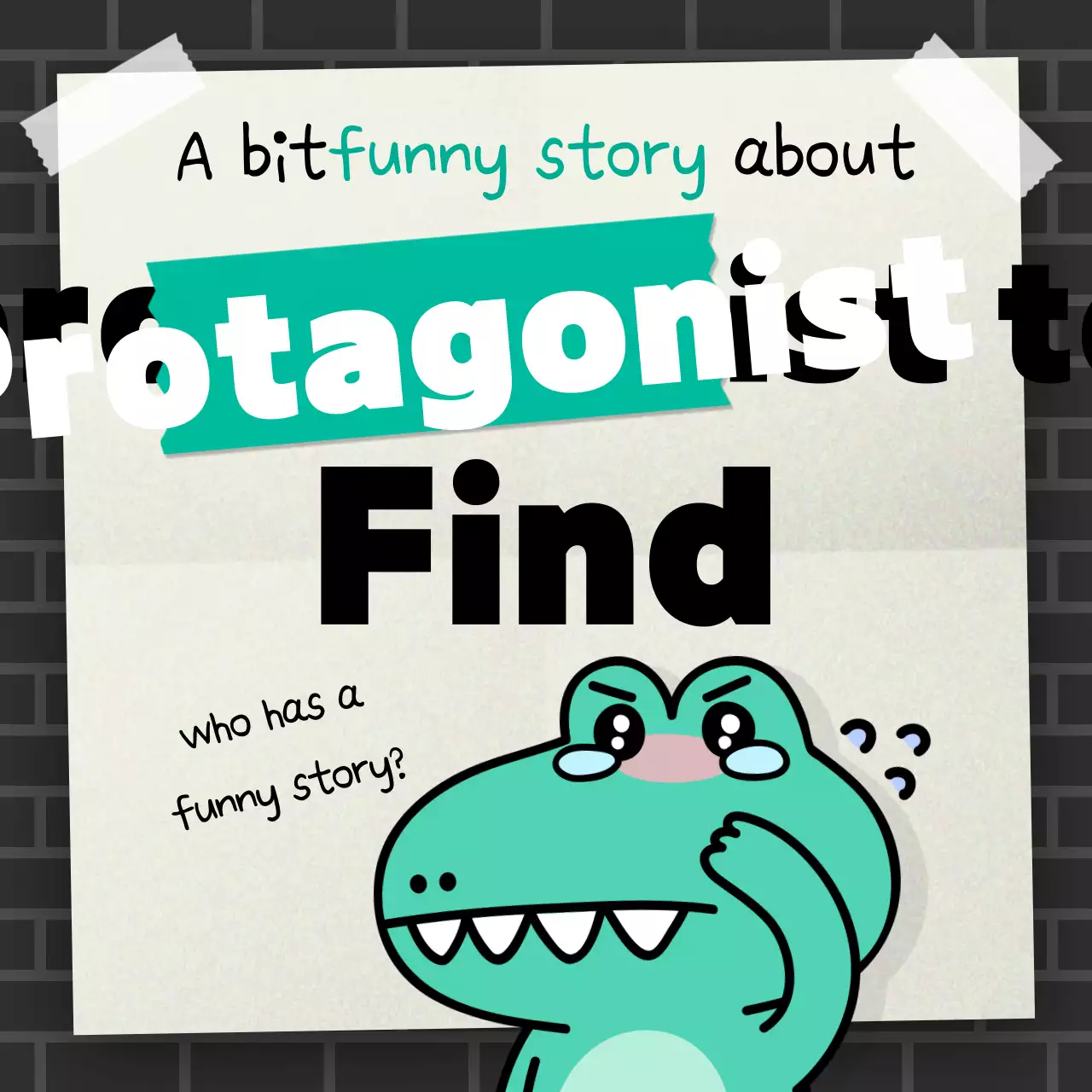 Teal Comic Storybook Announcement Instagram Carousel