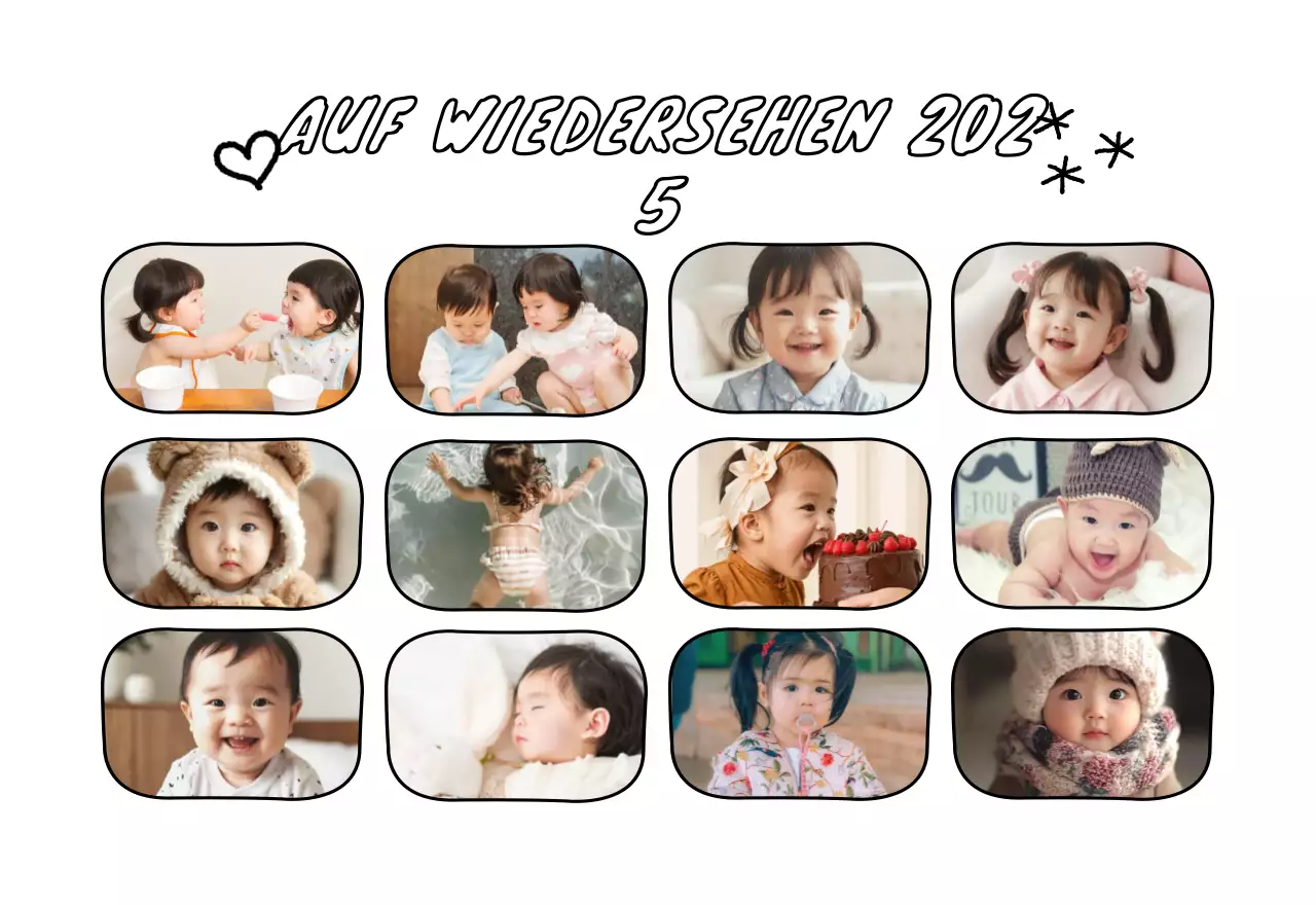 Gelber Neujahrskalender