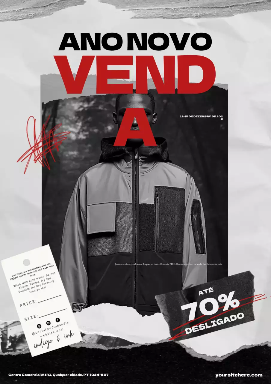 anúncio de venda moderno vermelho