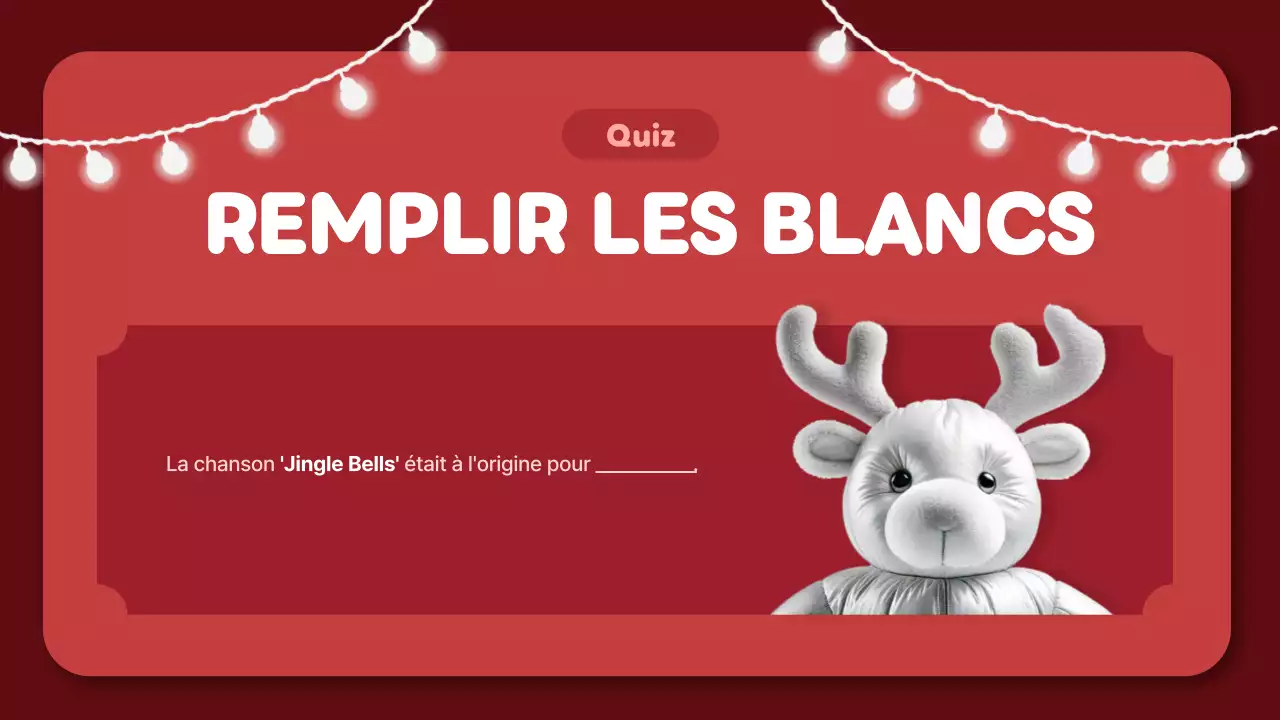 quiz de Noël à la mode rouge