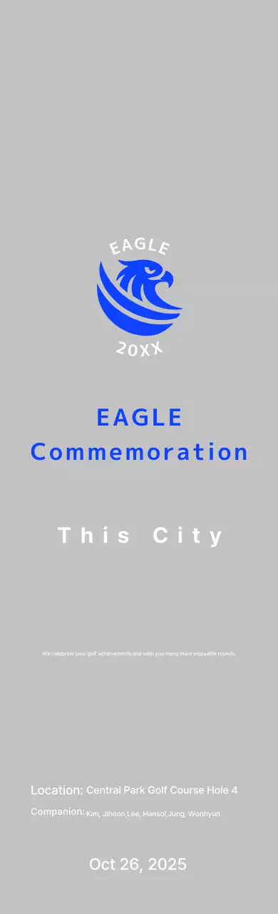 Blue Basic Golf Commemorative