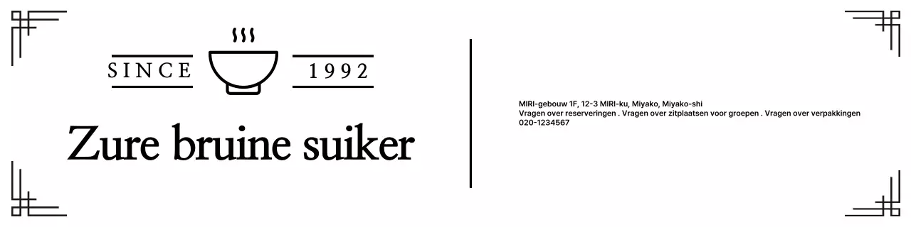 Adverteren voor een zwart traditioneel restaurant