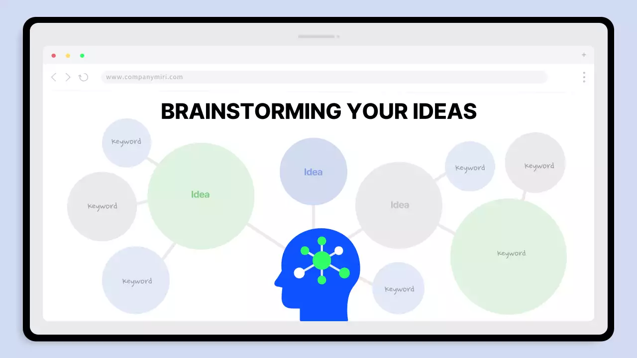블루 모던 브레인스토밍 가이드 프레젠테이션