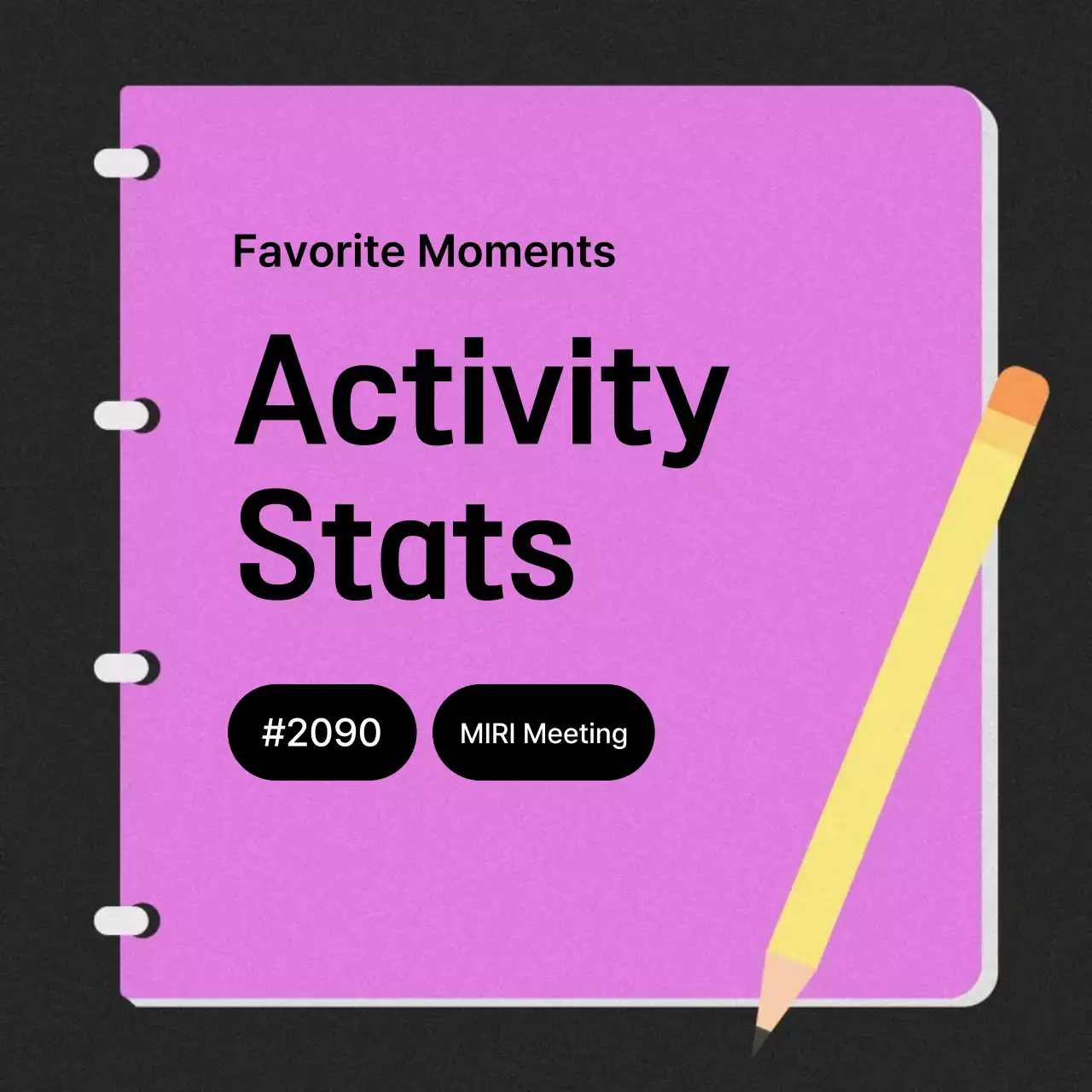 Purple Minimal Activity Report Instagram Carousel