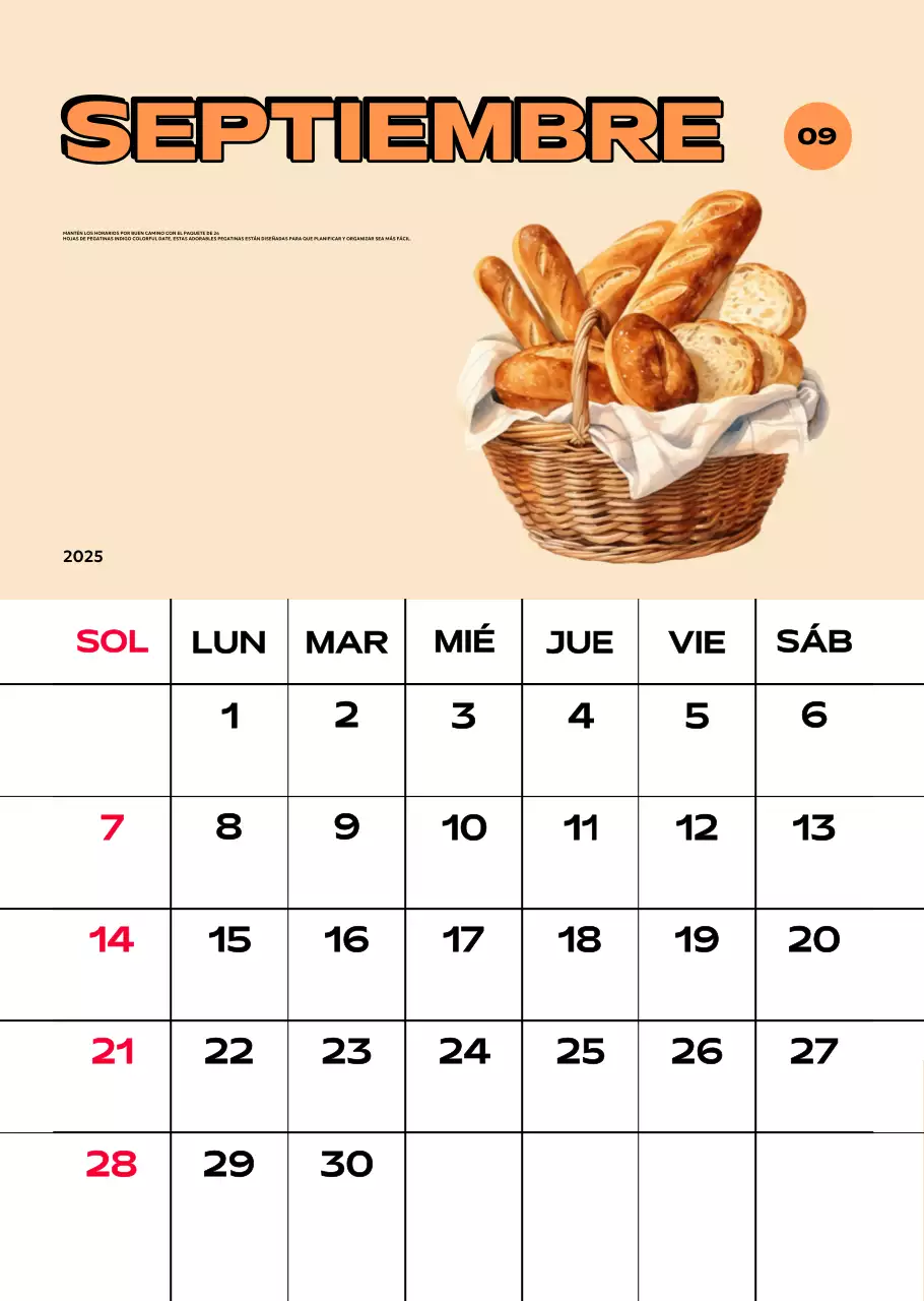 Coloridos calendarios con diversas ilustraciones retro