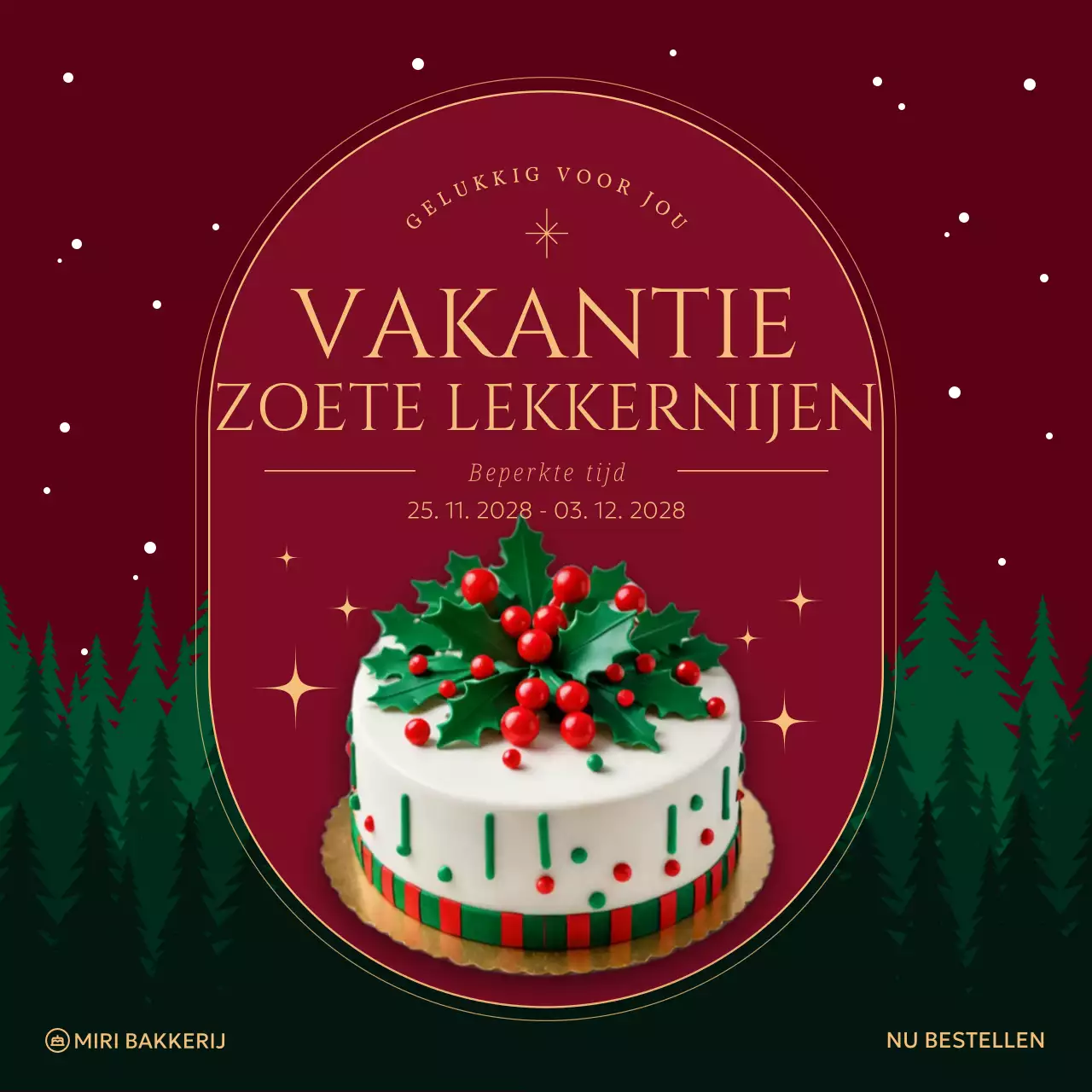 maroon elegante vakantie promotie