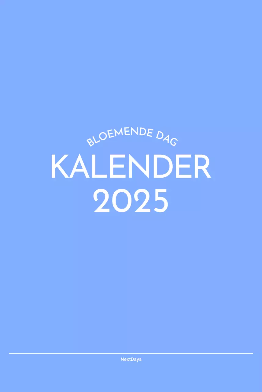 Photo goal tracker kalender met een vleugje blauw