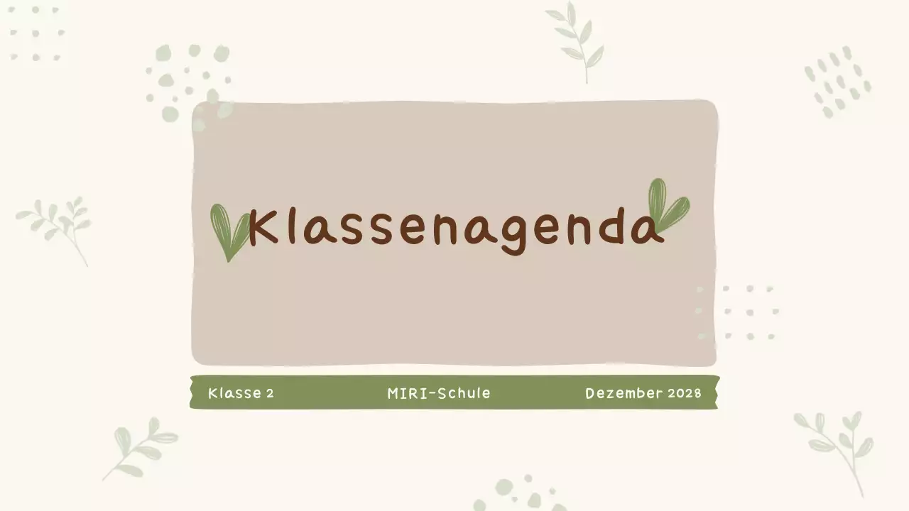 Niedliche Pastell Klasse Agenda Präsentation