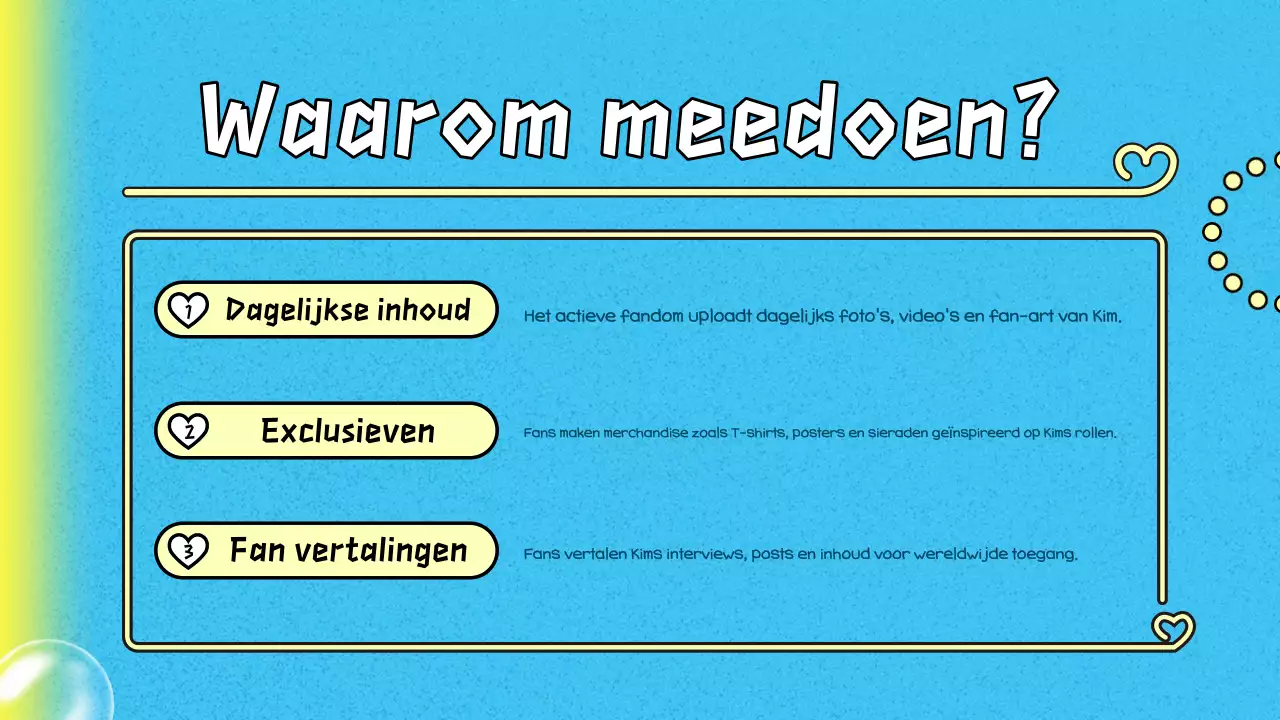 blauw trendy K-drama pitch deck