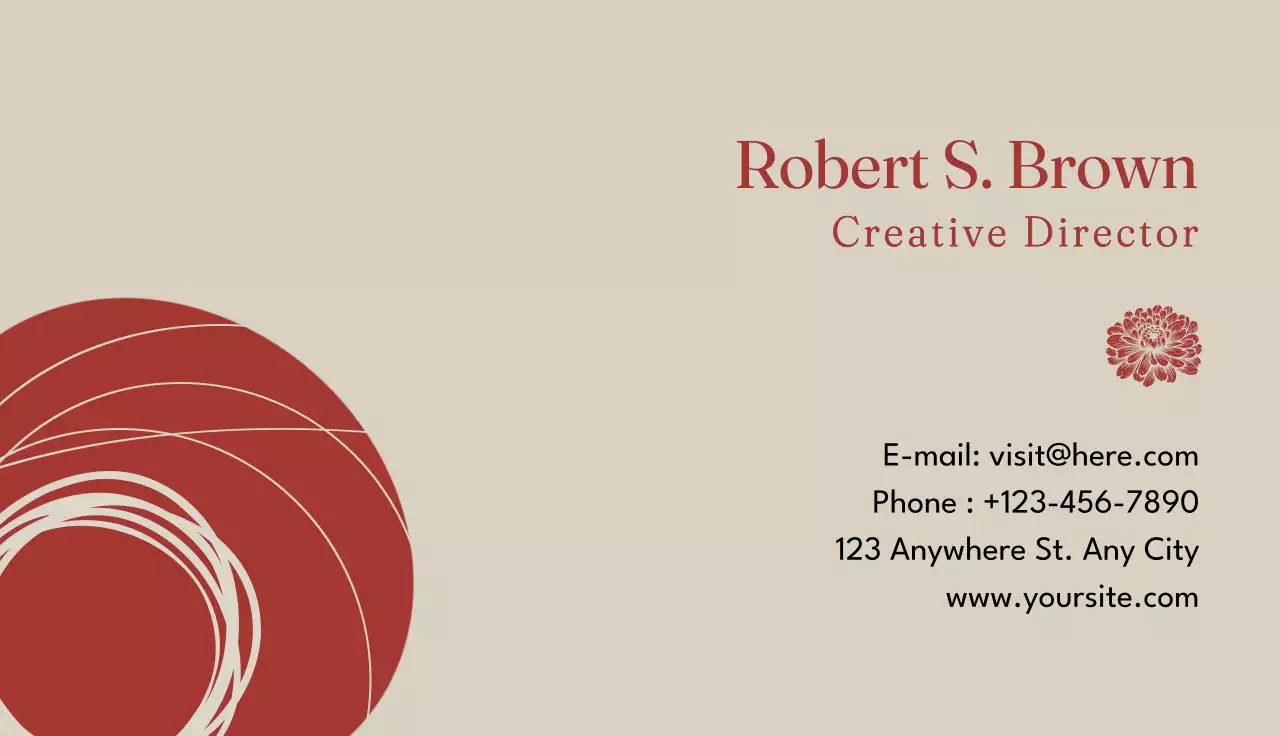 Red Minimal Business Card