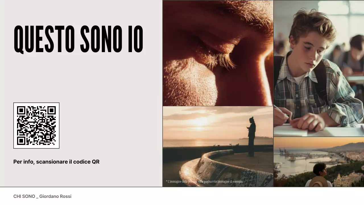 portfolio di profilo moderno grigio blu