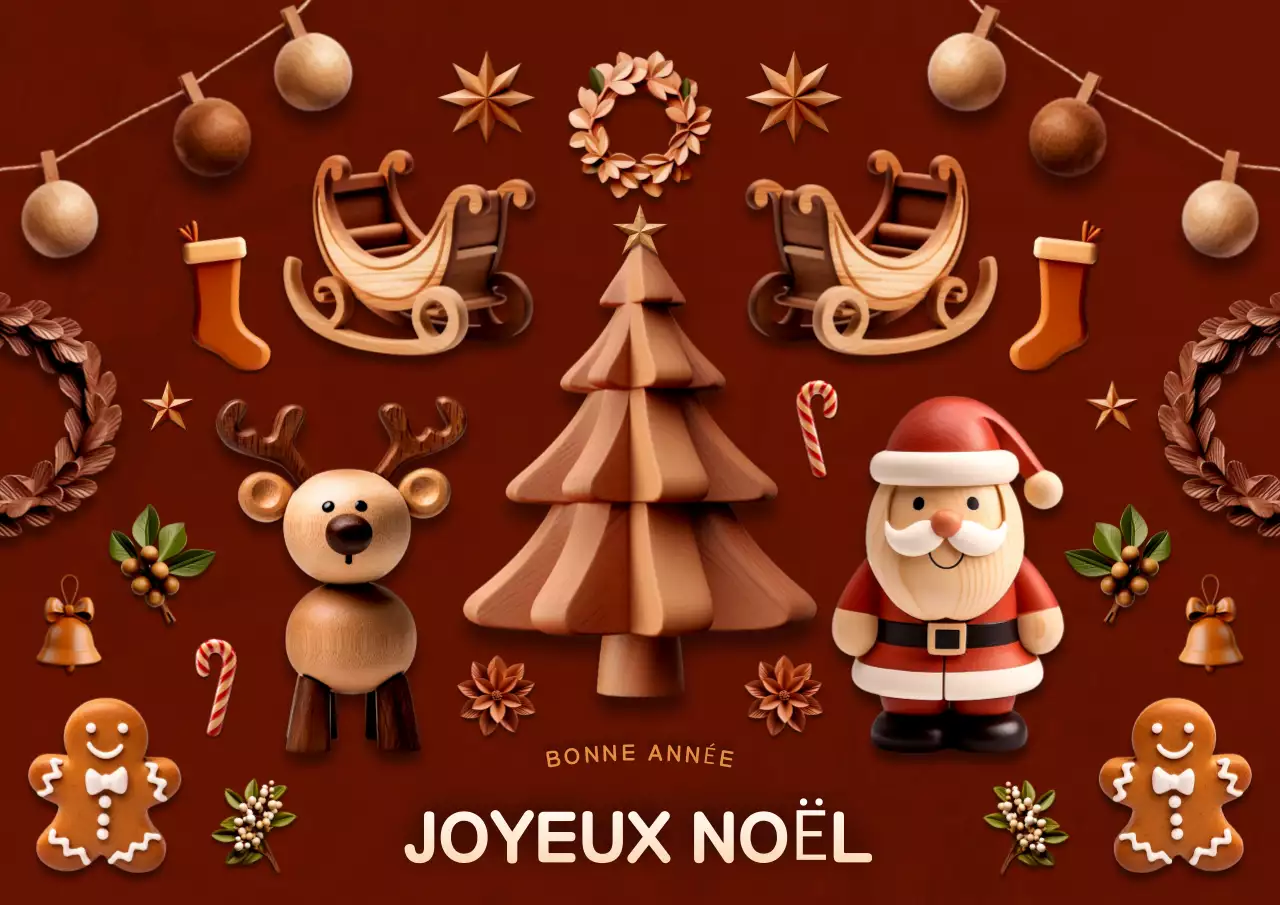 Festivités de Noël à la mode brune