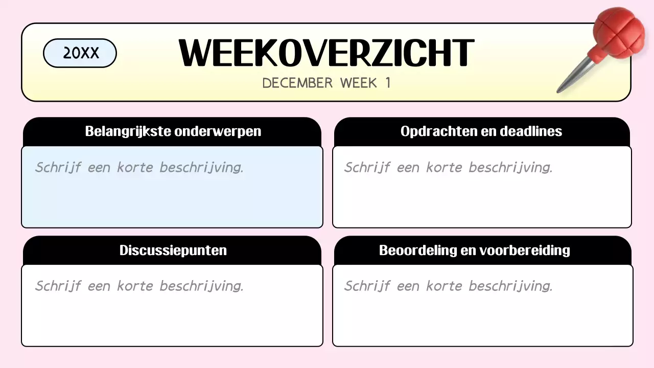 roze trendy klassenagenda planner