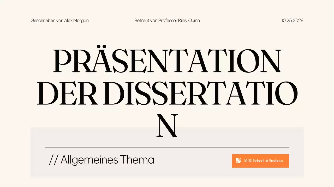 Beige Modern Educational Thesis Präsentation