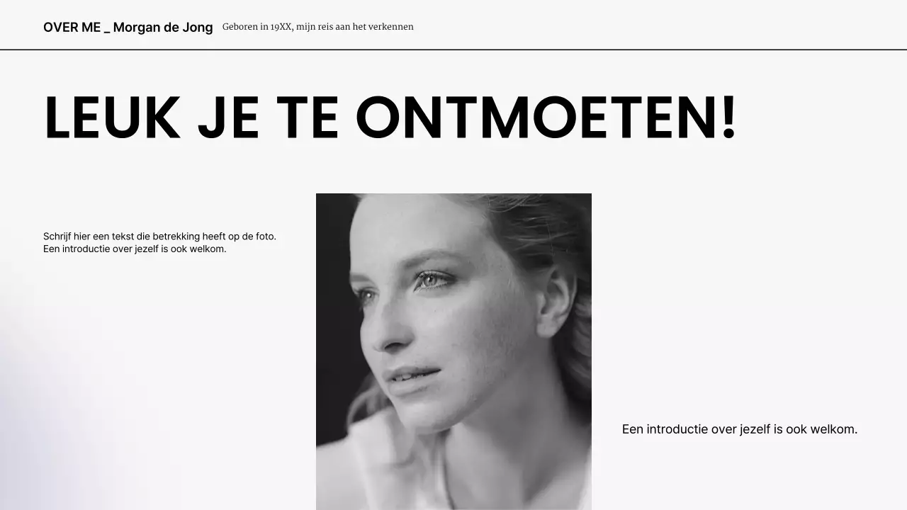 grijs wit modern presentatie portfolio