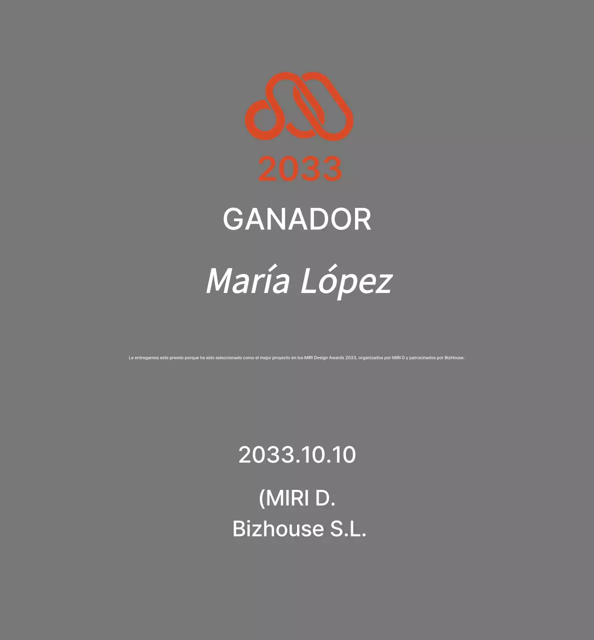 Lista de premios Grey Simple