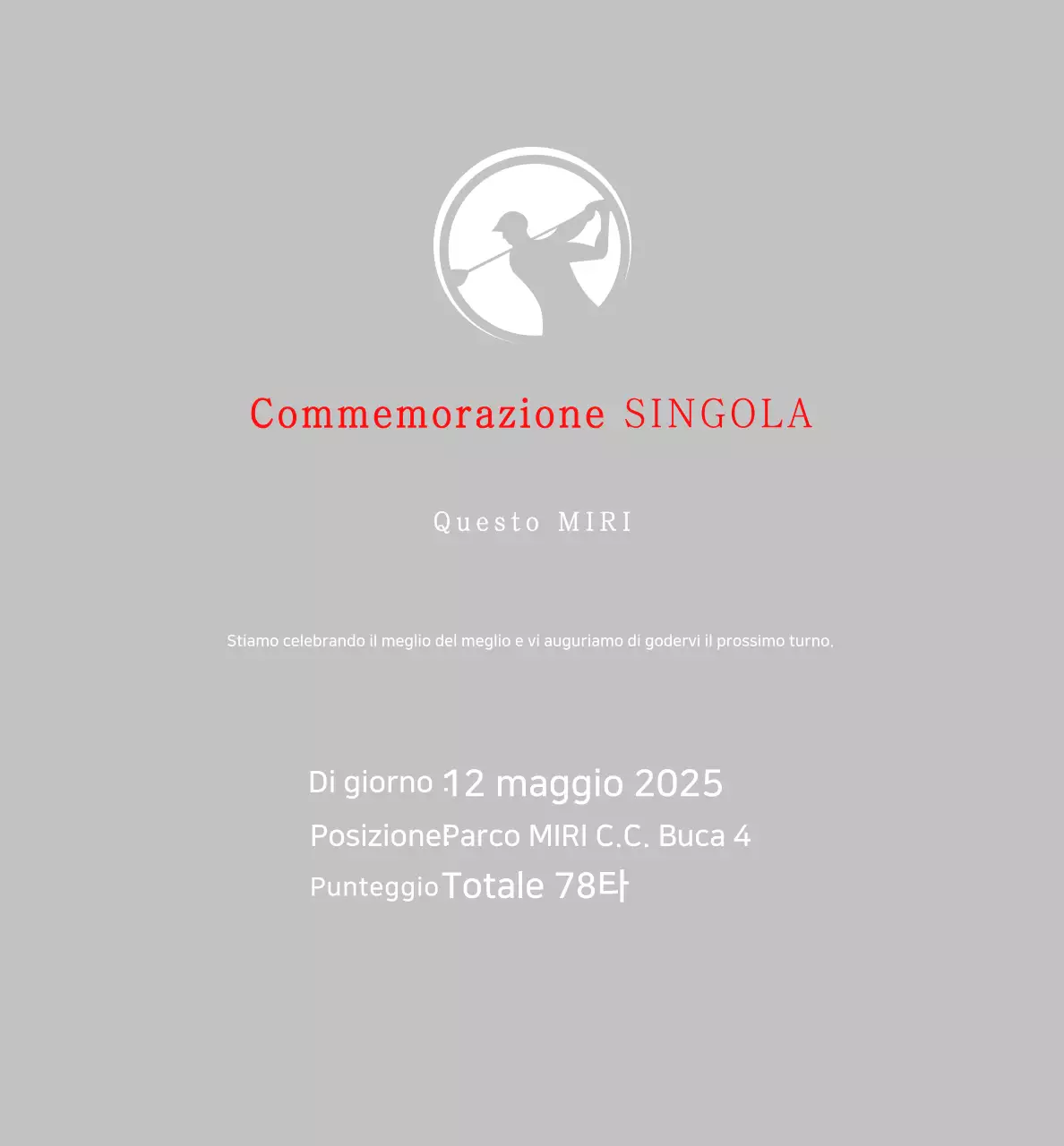 Celebrare il golf semplice in bianco