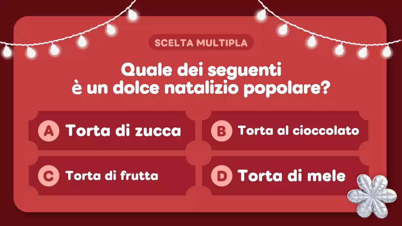 layout del quiz natalizio rosso di tendenza
